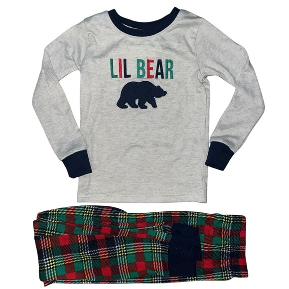 dearfoams Other - Lil Bear Kids Pajamas - Gray and Plaid